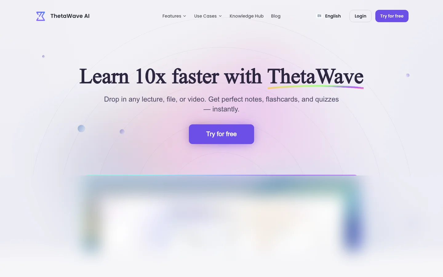 ThetaWave English homepage