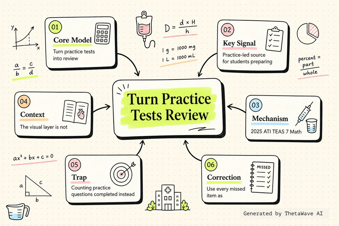 Mind map for 2025 ATI TEAS 7 Math Word Problems Comprehensive Review Study Guide (Practice Questions)