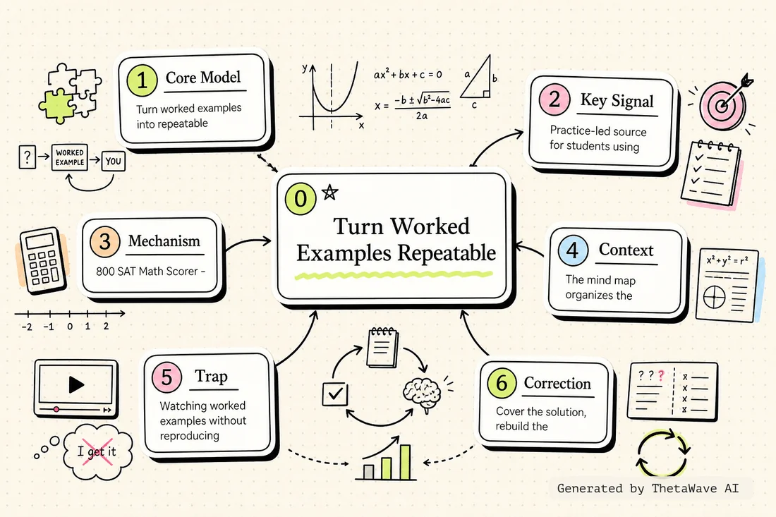 Mind map for 800 SAT Math Scorer - Math Walkthrough - Digital SAT Practice Test 1