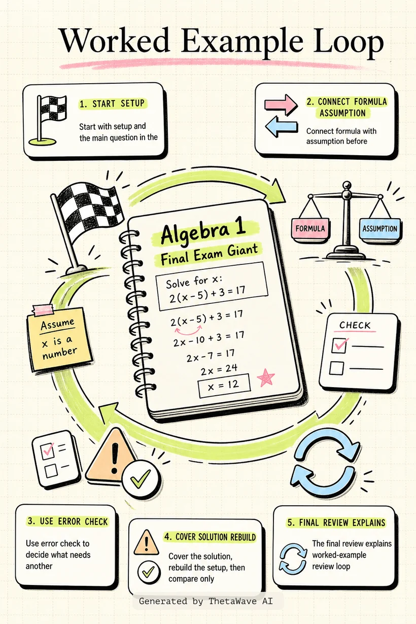 Infographic for Algebra 1 Final Exam Giant Review