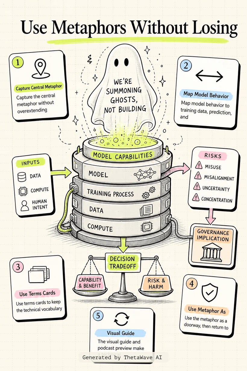 Infographic for Andrej Karpathy — “We’re summoning ghosts, not building animals”