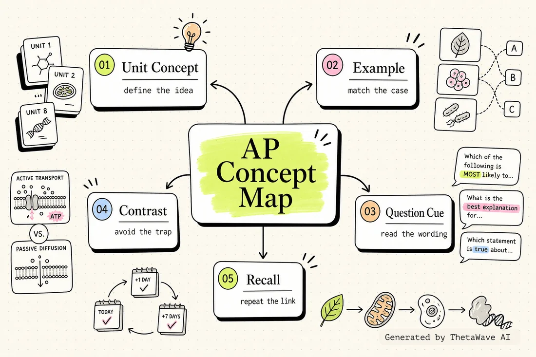 Mind map for AP Bio Speed Review: Master All 8 Units in 56 Minutes!