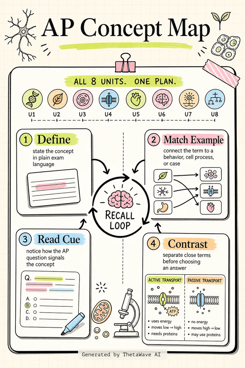Infographic for AP Biology Full Course Review (All 8 Units)|Everything You Need to CRUSH the AP BIO Exam!