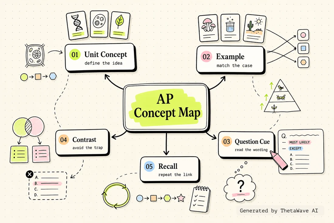 Mind map for AP Biology Review: CRAM Session