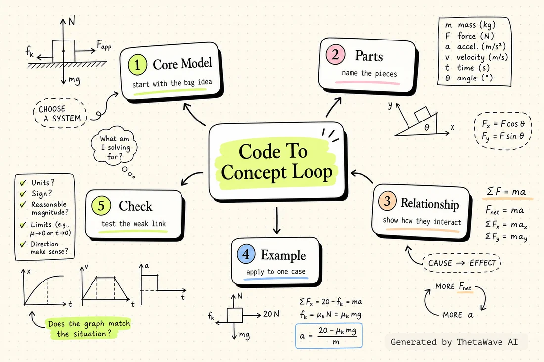 Mind map for AP Physics 1 Exam Cram