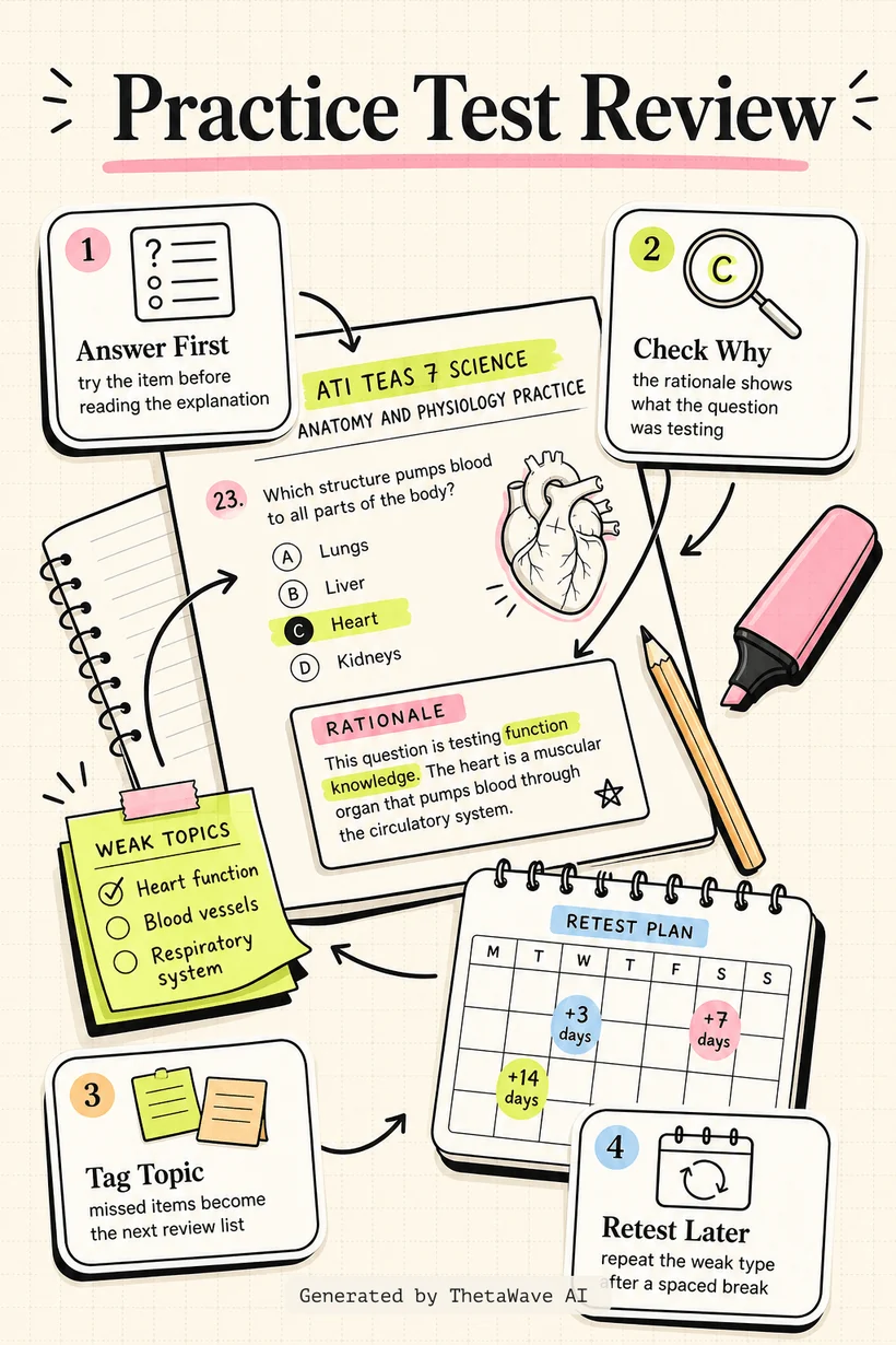 Infographic for ATI TEAS 7 Science | ATI TEAS Anatomy and Physiology Practice Questions