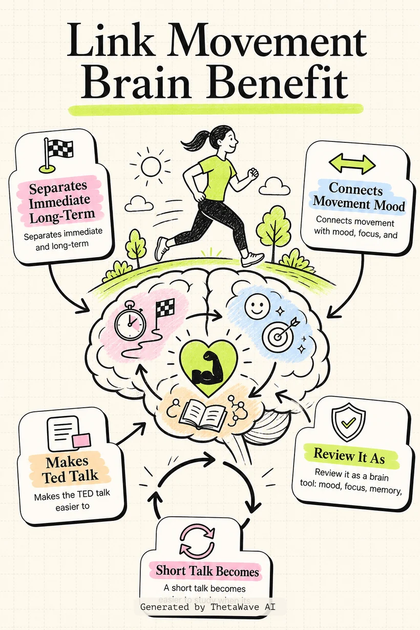 Infographic for The Brain-Changing Benefits of Exercise | Wendy Suzuki | TED