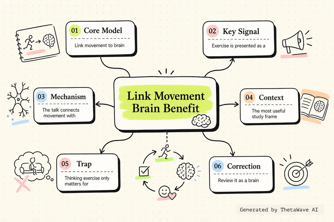 Mind map for The Brain-Changing Benefits of Exercise | Wendy Suzuki | TED