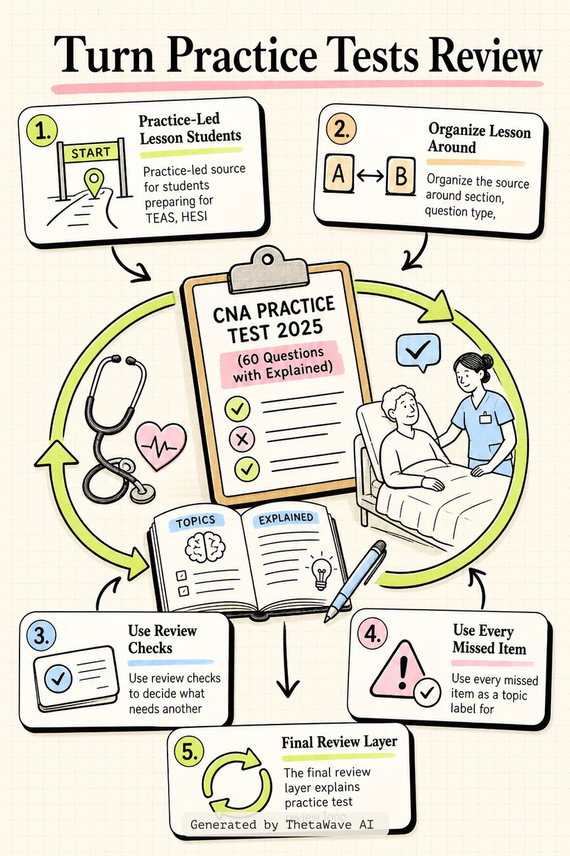 Infographic for CNA Practice Test 2025 (60 Questions with Explained Answers)