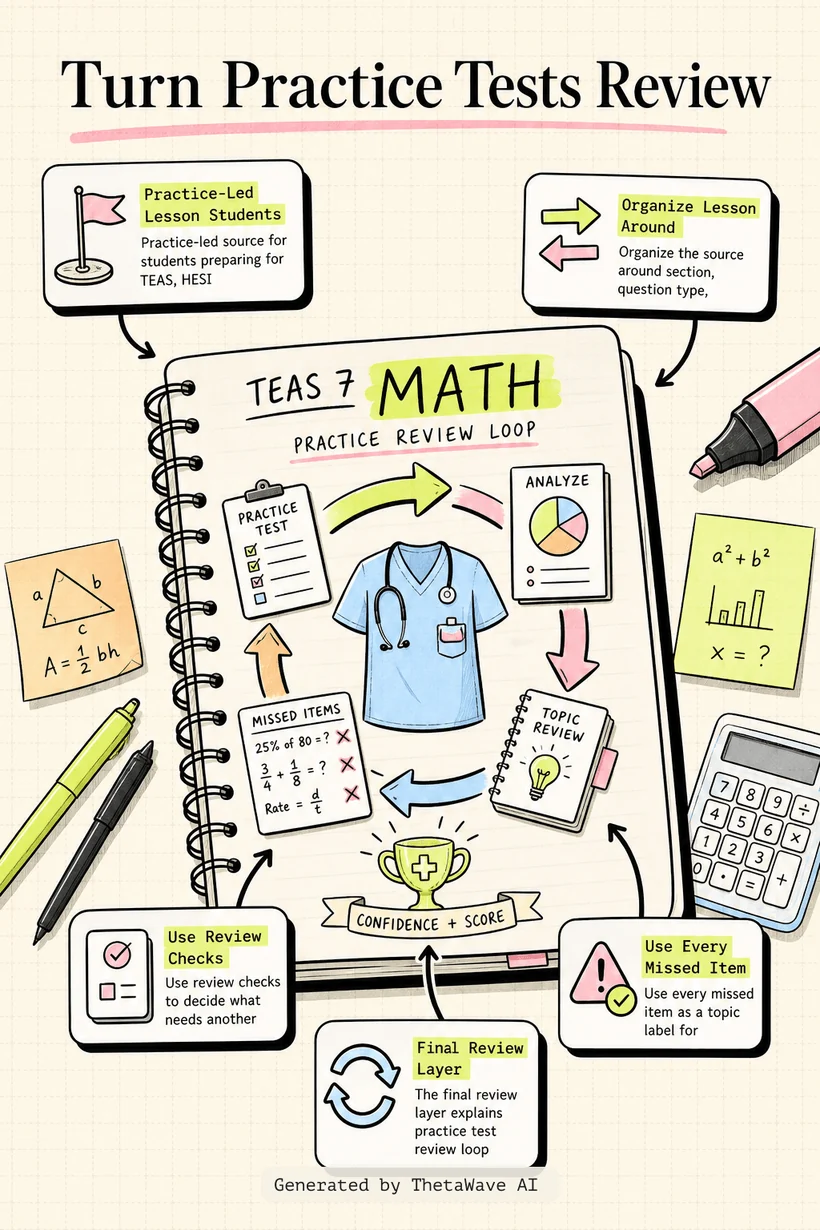 Infographic for Comprehensive 2026 ATI TEAS 7 Math Study Guide with Practice Questions