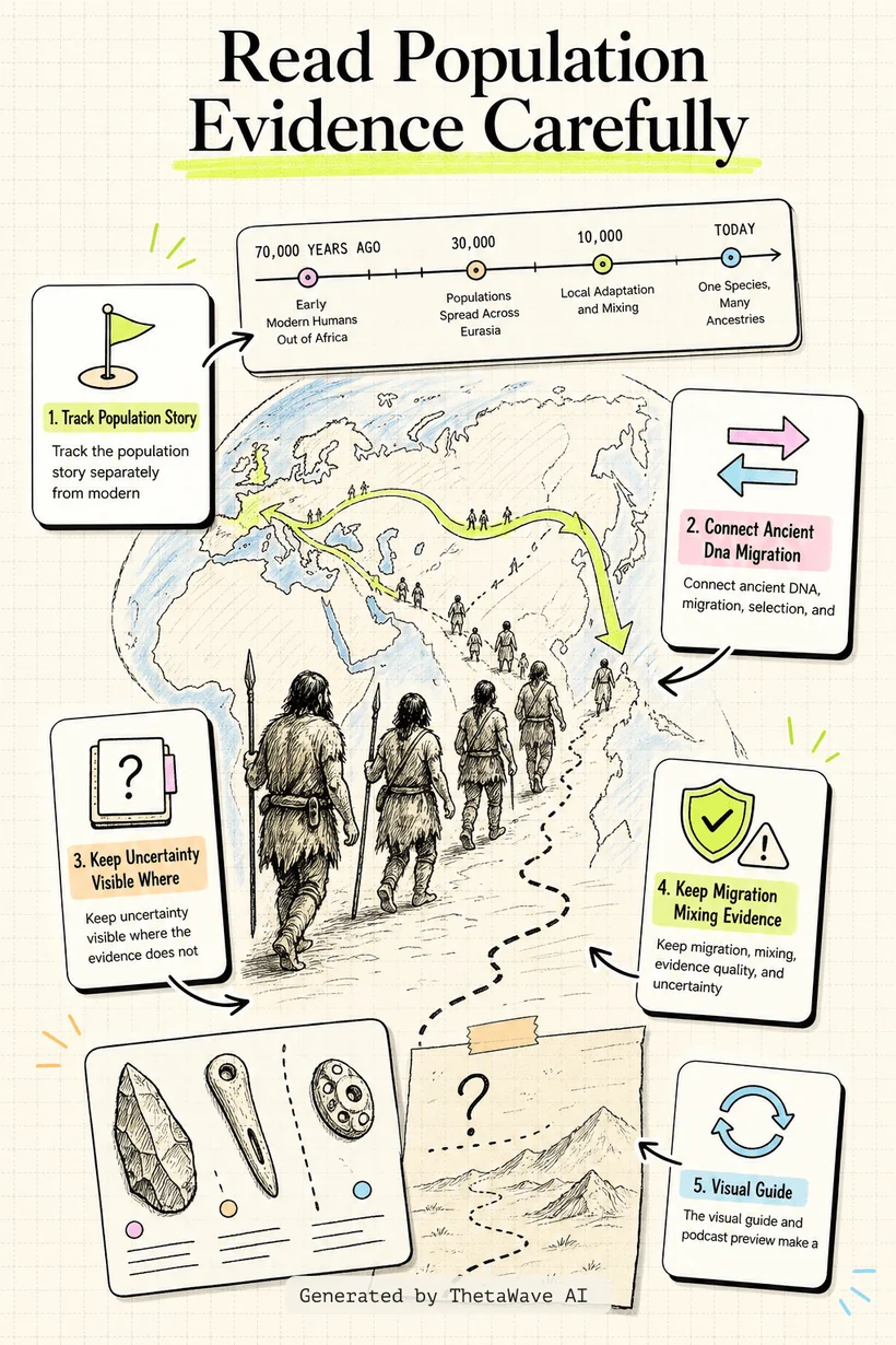 Infographic for David Reich — How one small tribe conquered the world 70,000 years ago