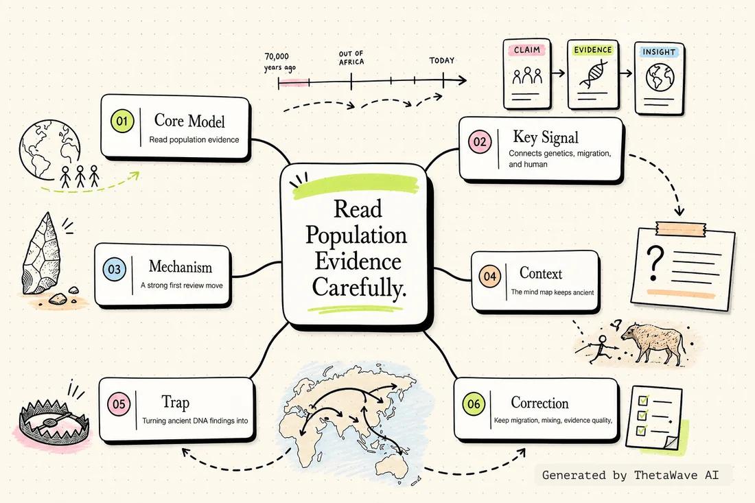 Mind map for David Reich — How one small tribe conquered the world 70,000 years ago