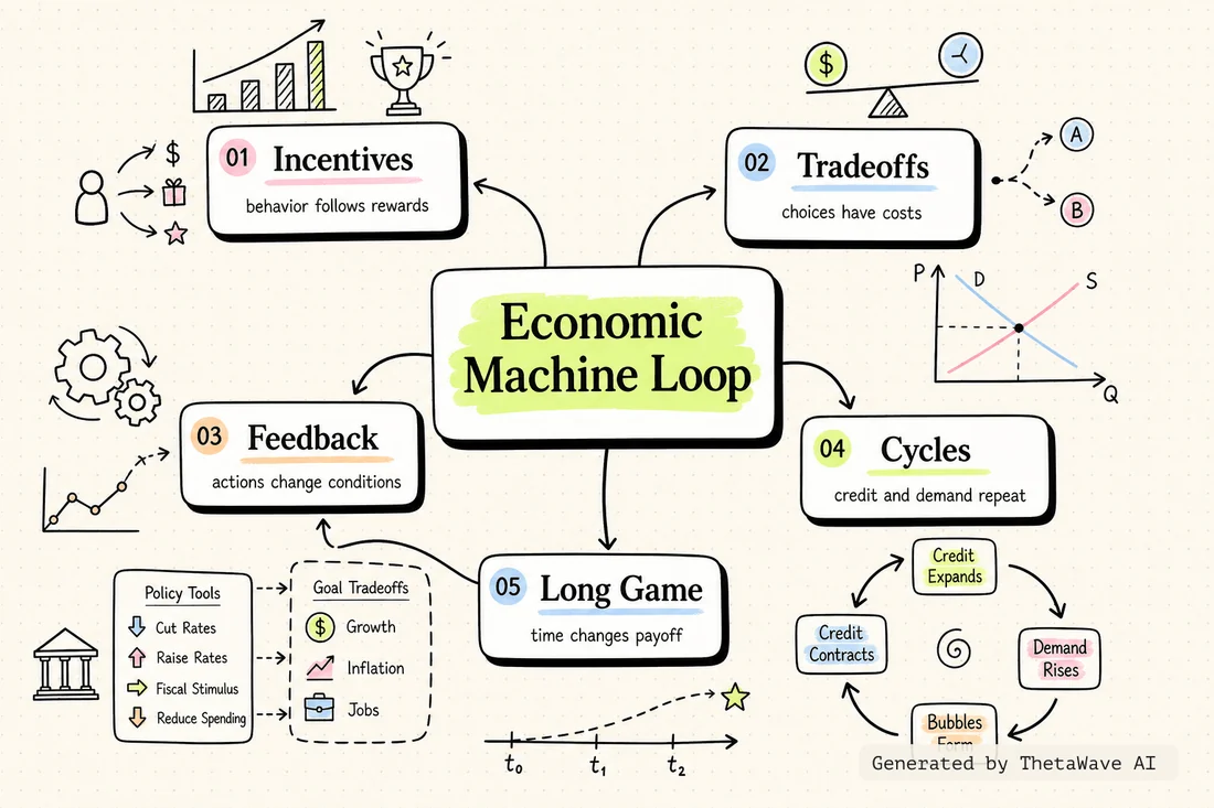 Mind map for Fundamentals of Finance & Economics for Businesses - Crash Course