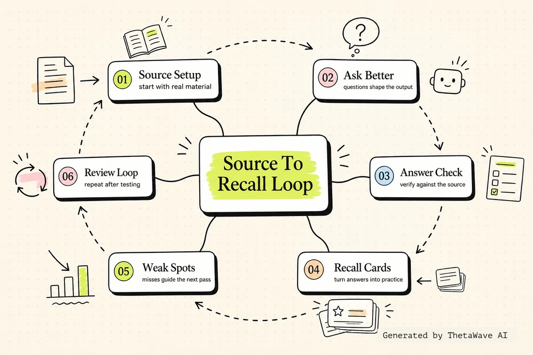 Mind map for Gemini + NotebookLM + Anki Workflow