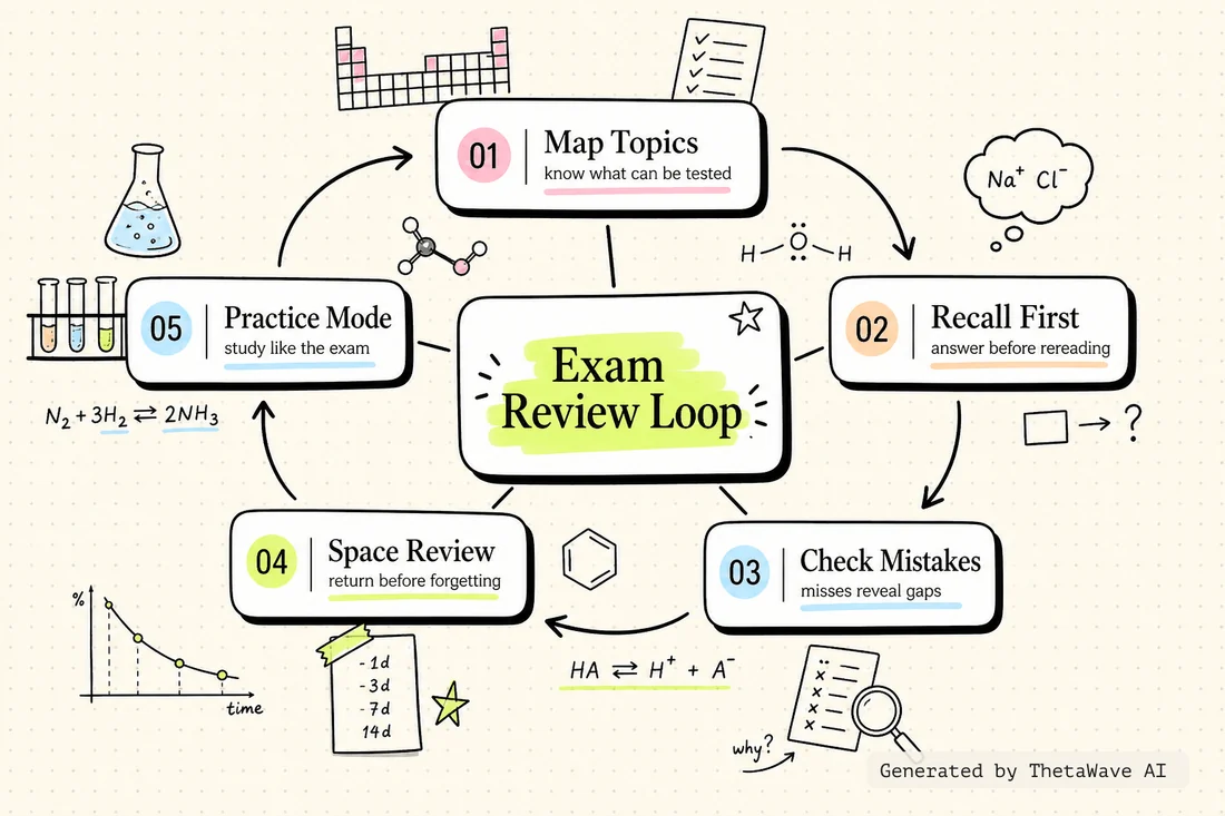 Mind map for General Chemistry 1 Review Study Guide - IB, AP, & College Chem Final Exam