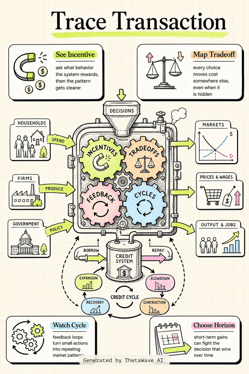 Infographic for How The Economic Machine Works by Ray Dalio