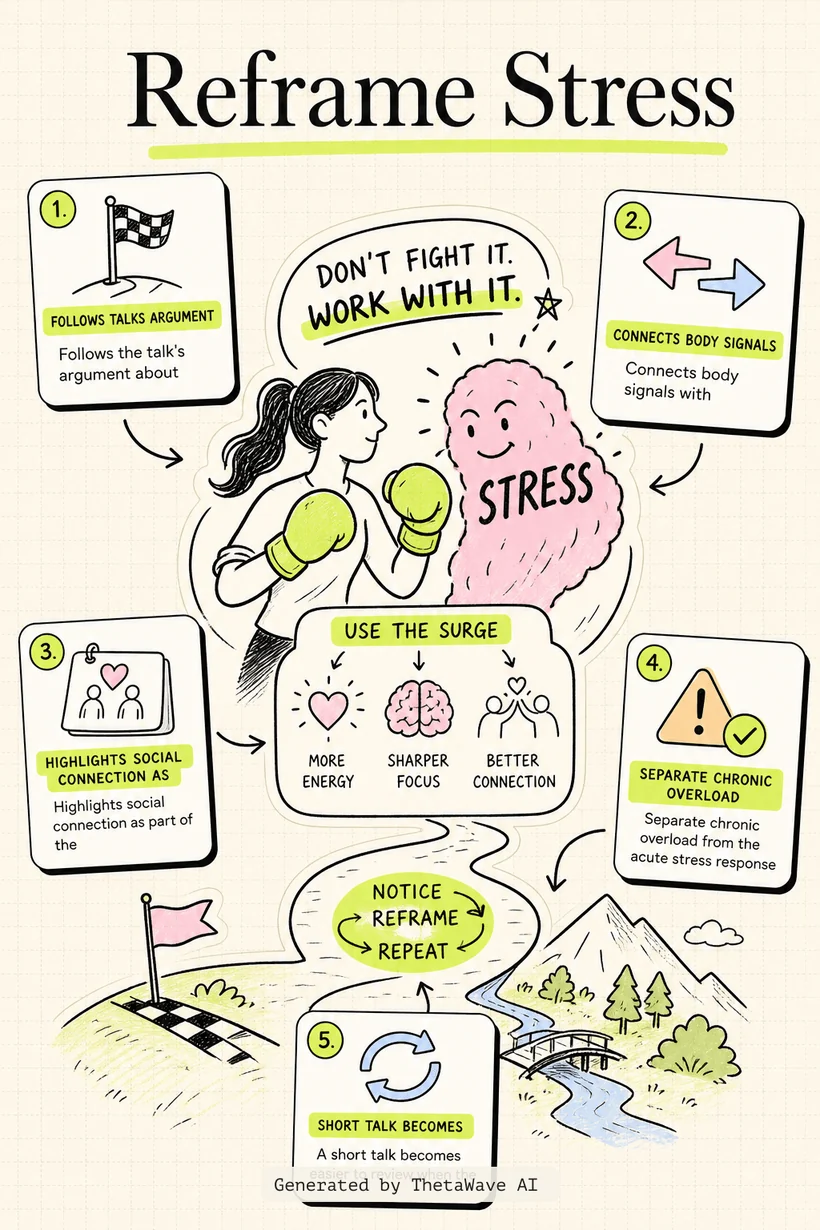 Infographic for How to Make Stress Your Friend | Kelly McGonigal | TED