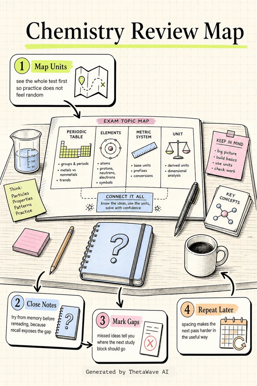 Infographic for Intro to Chemistry, Basic Concepts - Periodic Table, Elements, Metric System & Unit Conversion