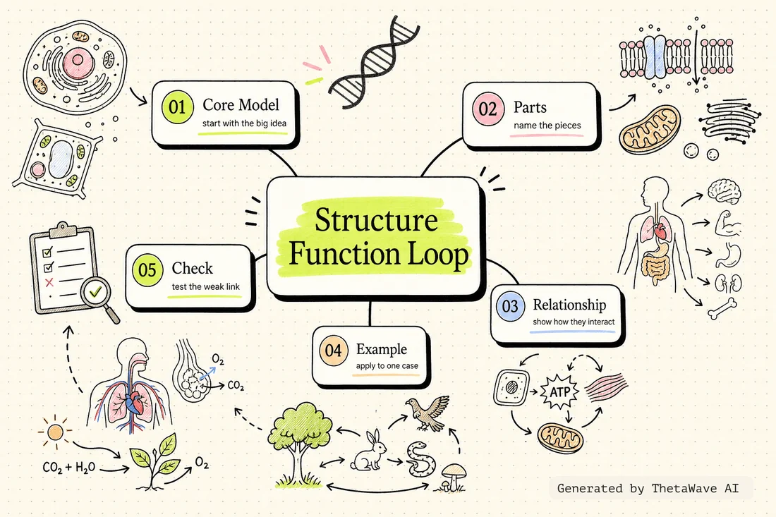 Mind map for Last Minute Biology EOC Cram Session