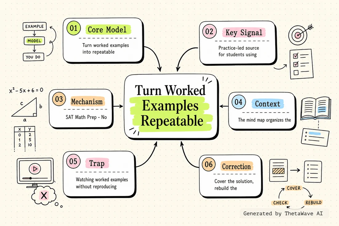 Mind map for SAT Math Prep - No Calculator Practice Test 1
