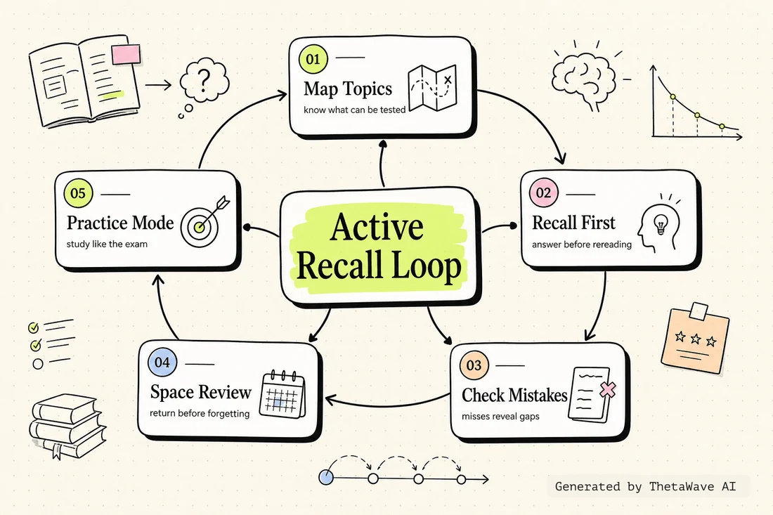 Mind map for The Most Powerful Way to Remember What You Study