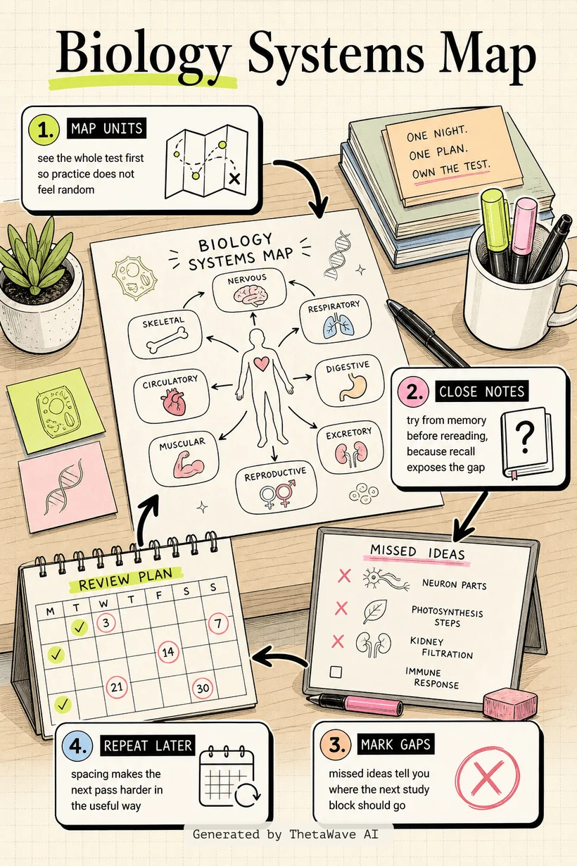 Infographic for The Ultimate Biology Review - Last Night Review - Biology in 1 hour!