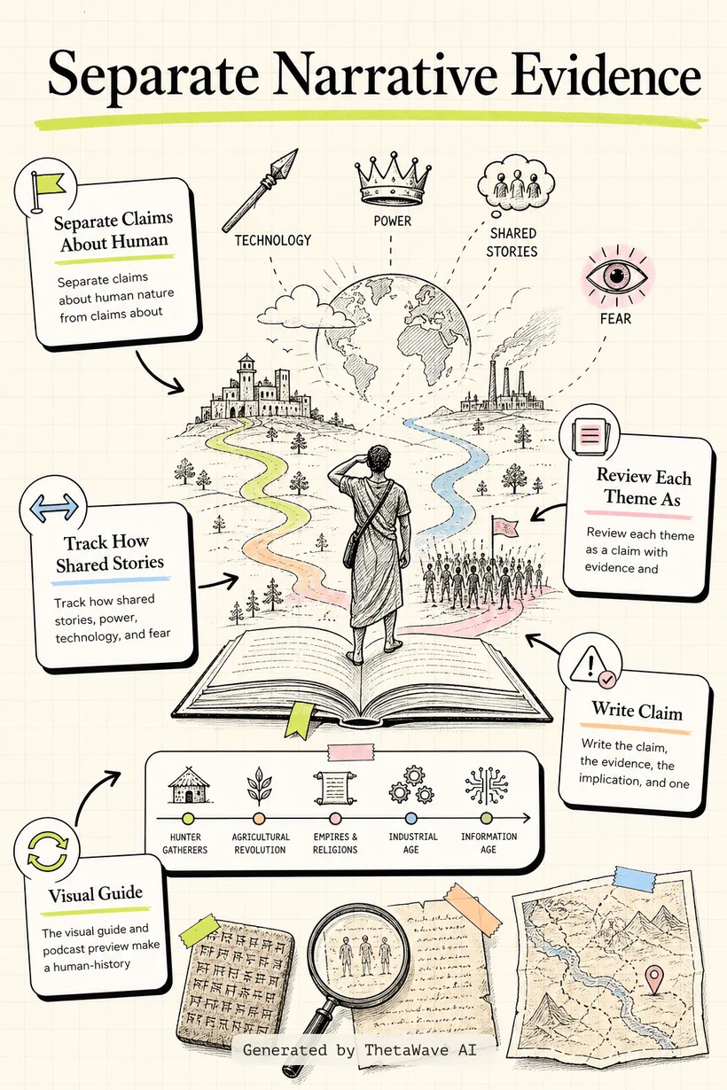 Infographic for Yuval Noah Harari: Human Nature, Intelligence, Power, and Conspiracies | Lex Fridman Podcast #390